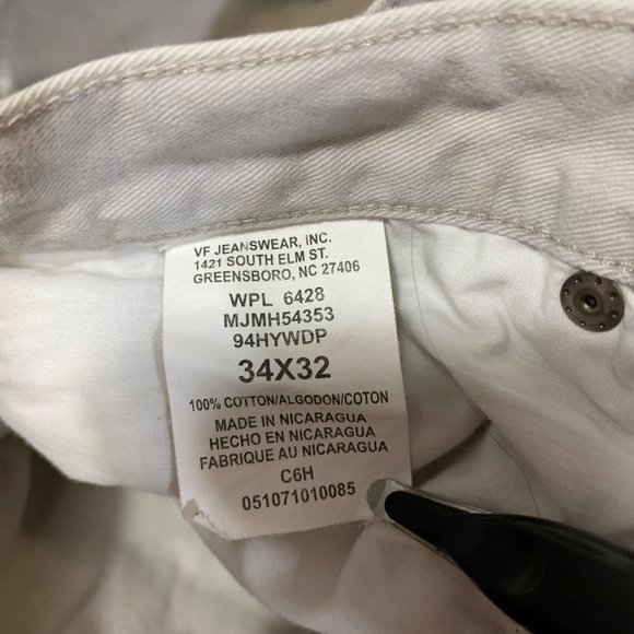 WRG Jeans Co Mens Utility Cargo Pants Size 34x32 Khaki Pockets Comfort Waist - Picture 6 of 16